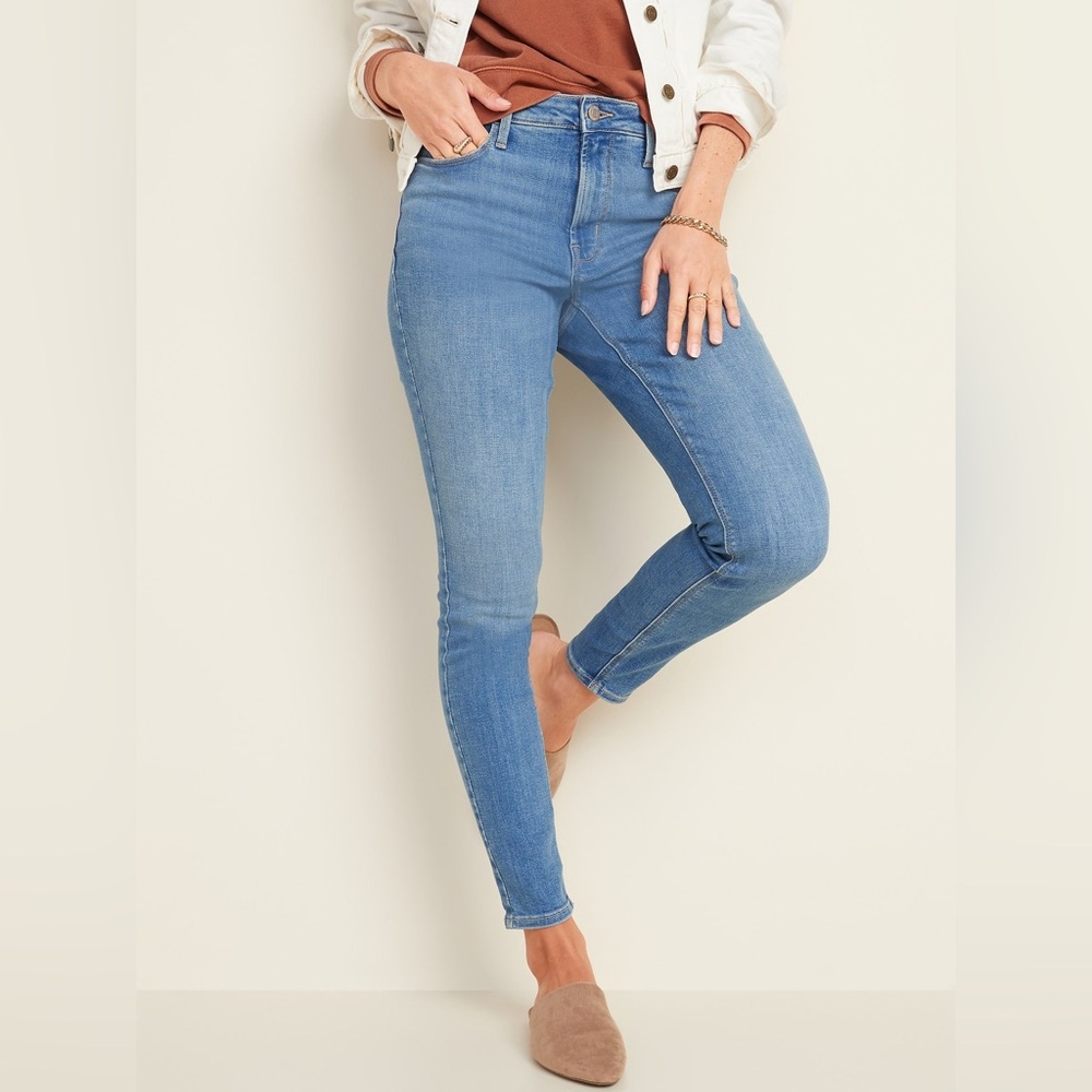 Old Navy Rockstar Super Skinny Jeans Bright Soft Blue sz 2